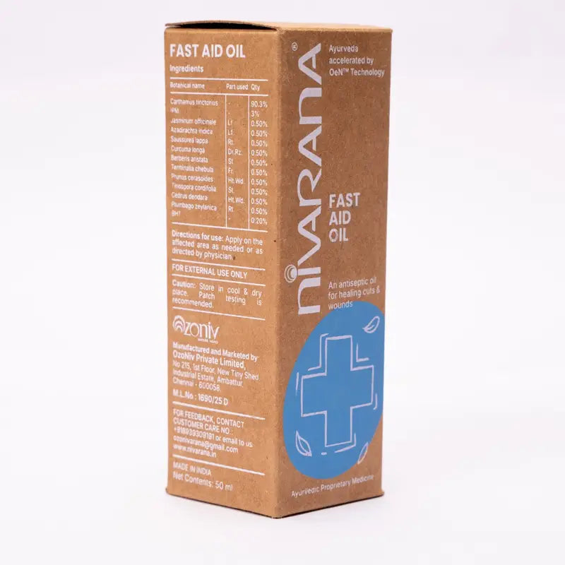 Fast Aid Oil – Relief for cut wounds, pressure wounds, Inflammations, and Irritations – 50ml